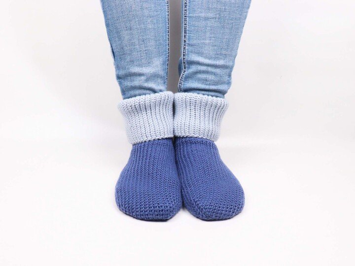 House socks “Denim” (knit look, sizes: 34-47)