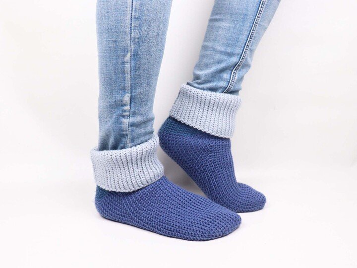 House socks “Denim” (knit look, sizes: 34-47)