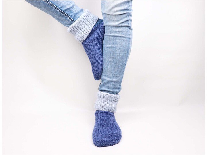 House socks “Denim” (knit look, sizes: 34-47)