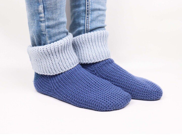 House socks “Denim” (knit look, sizes: 34-47)