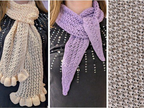 Mini-Scarf Summer Feeling - 2 Varianten - Strickanleitung