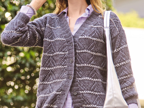 Jacke mit Ajourmuster