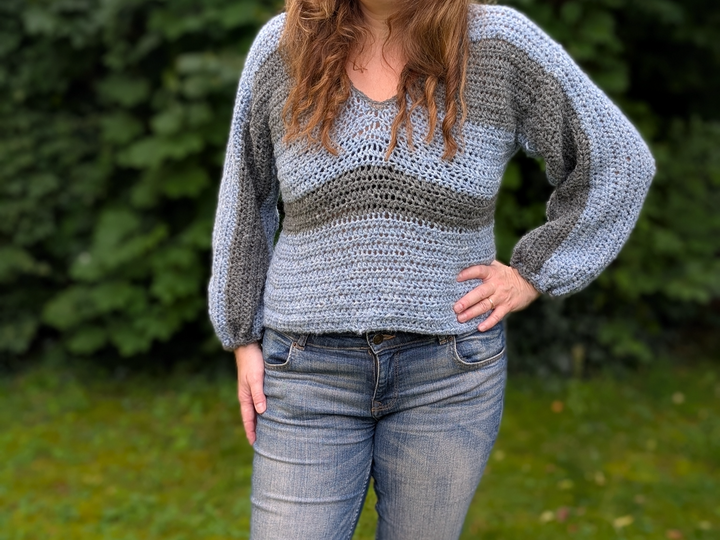 Häkelanleitung Pullover "Two Shades of Grey"