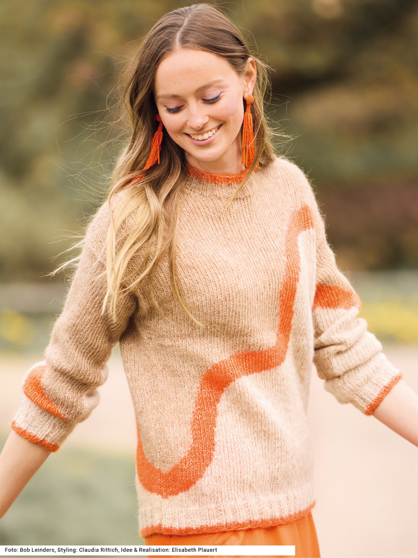 Pulli mit Intarsienmuster