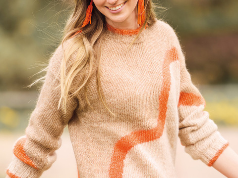 Pulli mit Intarsienmuster