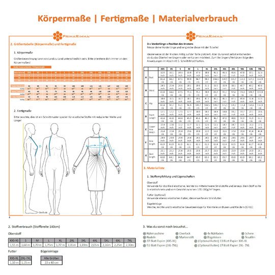 Dress Jasmine | PDF sewing pattern | Twisted Knot Design | Sizes XXS–7XL
