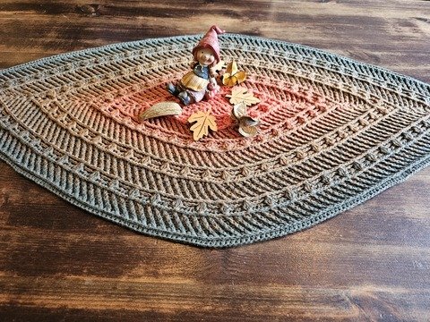 Häkelanleitung Tischdecke Alva oval