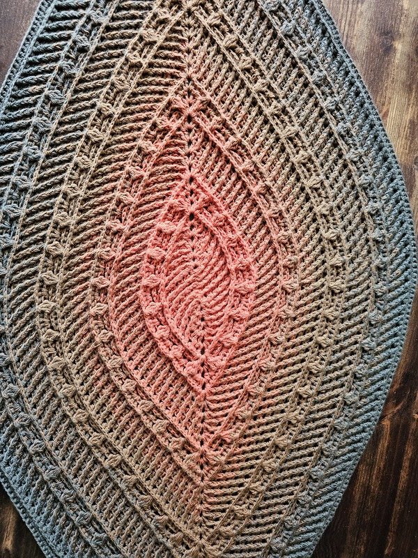 Häkelanleitung Tischdecke Alva oval