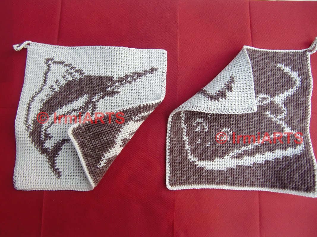 Tutorial XL doubleface potholders „Raja and Marlin“ - Image 4