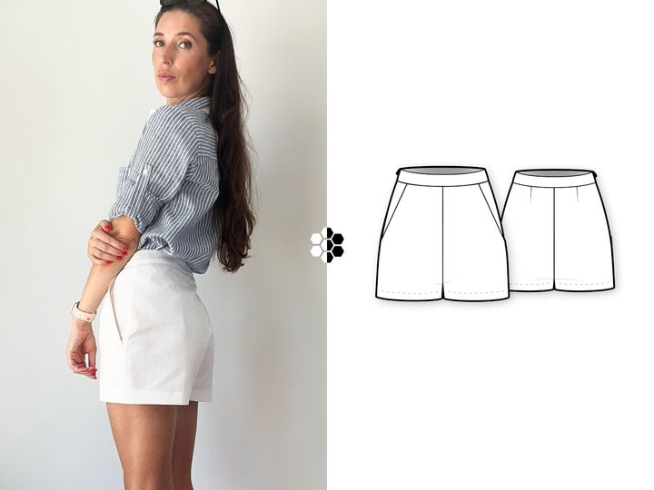 Pants and Shorts Rita | Classic fit | PDF sewing pattern | Sizes XXS-7XL