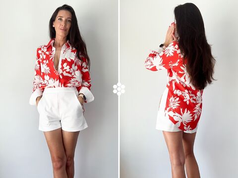 Blouse Kaia | PDF sewing pattern | Instructions & videos | Sizes XXS–7XL