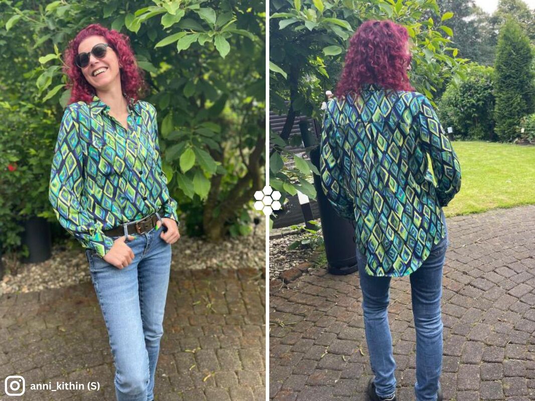 Blouse Kaia | PDF sewing pattern | Instructions &amp; videos | Sizes XXS–7XL