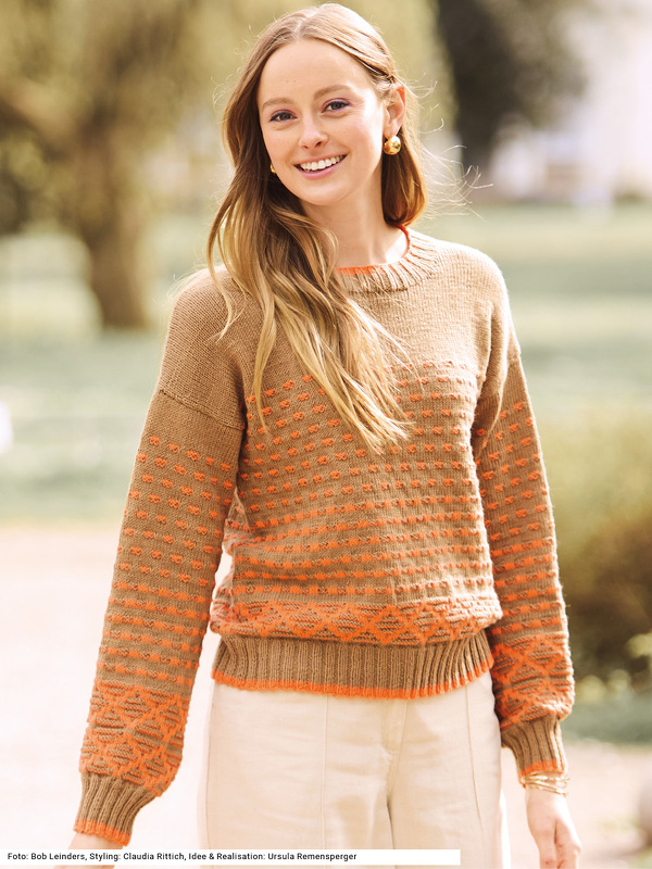 Pullover mit Hebemaschenmuster