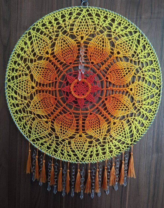 H&auml;kelanleitung "Mandala Sonnenf&auml;nger" - Bild 8
