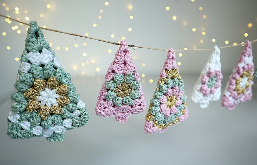 Granny Tree "Pastel Magic" - Garland, Tree Decorations, Gift Tags