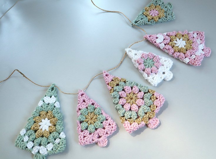 Granny Tree "Pastel Magic" - Garland, Tree Decorations, Gift Tags