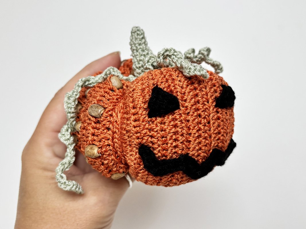 Crochet Fidget Pattern Beaded Halloween Jack o´Lantern, Fidget Toy, Autumn - Image 6