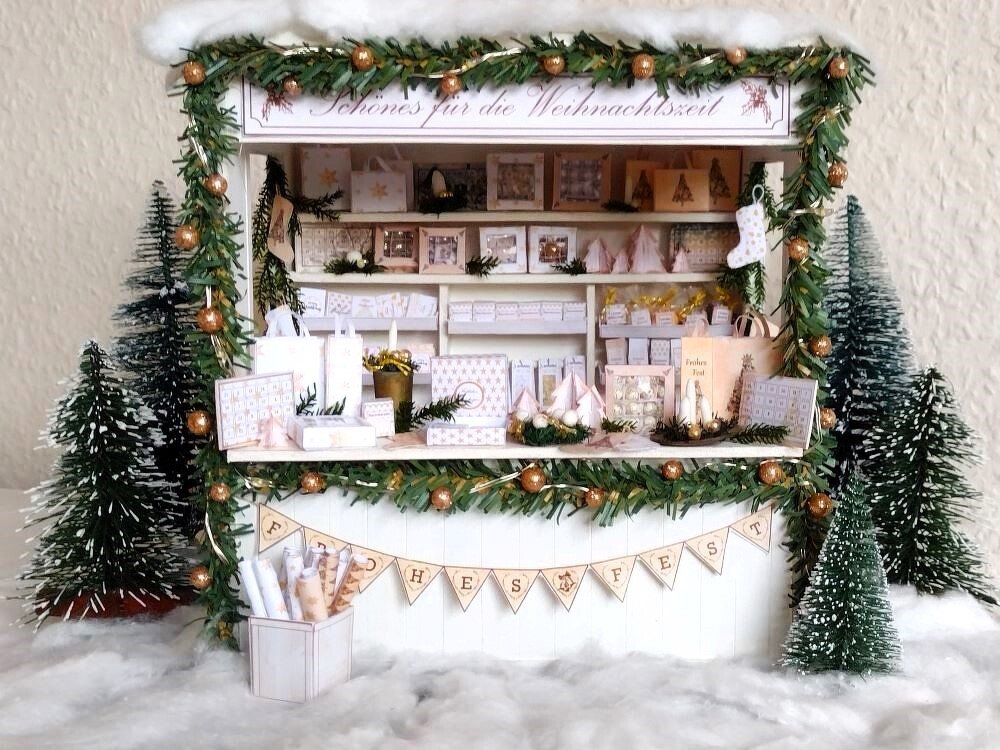 Bastelbögen Weihnachts-Miniaturen Hell - Bild 2