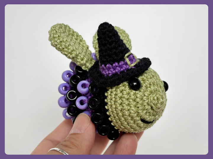Häkelanleitung Fidget Halloween Biene Hexe Perlen, Amigurumi Biene, Fidget