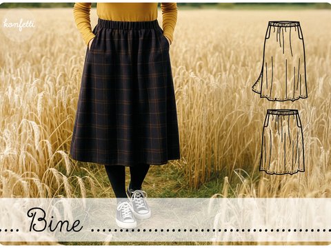 Bine - Damenrock mit Gummizug Gr.34-50