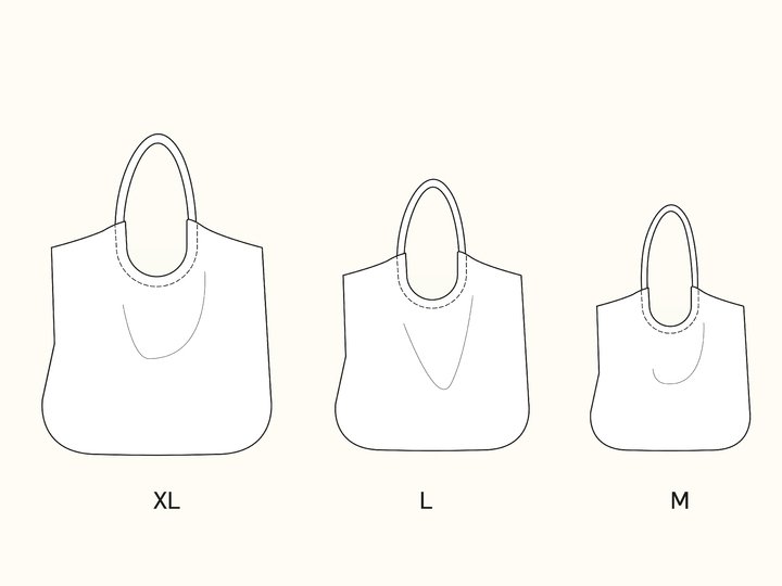 Shopper in 3 Größen PDF Schnittmuster & Anleitung