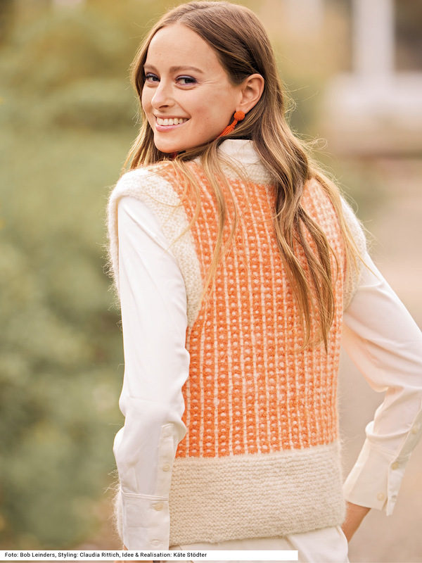 Pullunder mit Hebemaschenmuster