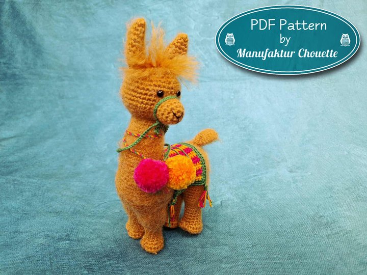 Dagmar das Lama - Häkelanleitung PDF, ausführlich mit vielen Fotos