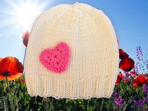 Strickanleitung Babymütze- bis zu 6 Monaten tragbar
