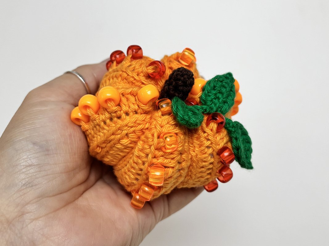 Crochet Fidget Pattern Bundle, Beaded Fidget Pumpkin Autumn Deco Amigurumi - Image 5