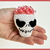 Halloween Totenkopf mit Gehirn, Amigurumi Schädel, Fidget Spielzeug Perlen