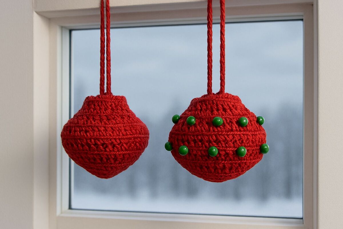 Deko Kugel häkeln, ideal als Weihnachtsdeko oder Terassendeko