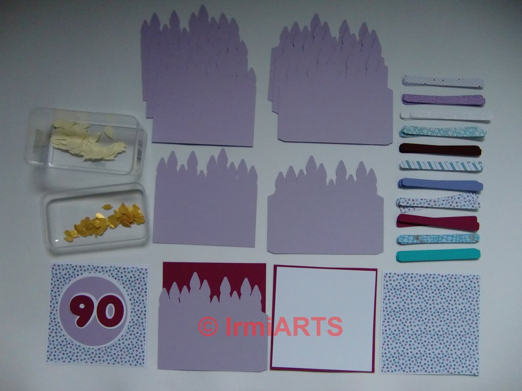 Faltkarte Kerzen zum runden Geburtstag (SVG) - Bild 3