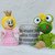 Märchenserie Fingerpuppen Set 2 Froschkönig mit Prinzessin und Brunnen