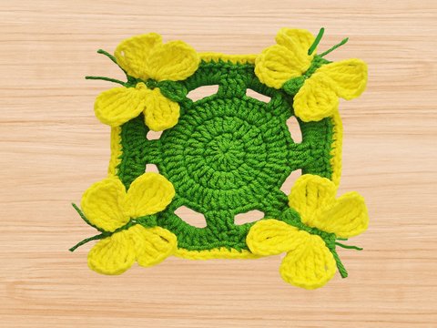 Häkelanleitung Schmetterling Untersetzer PDF + Video | Einfach & DIY