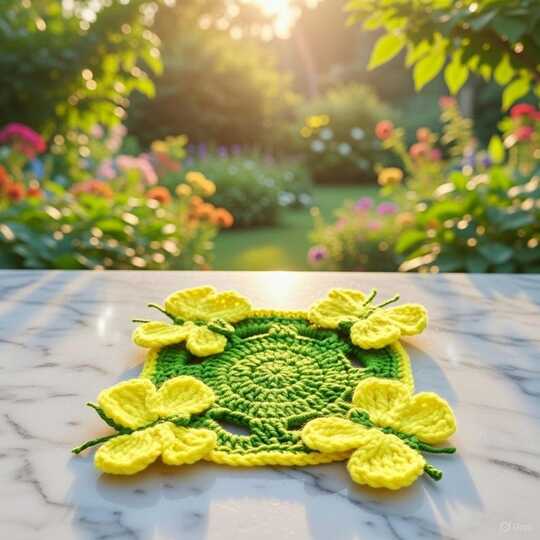 Crochet Butterfly Coaster Pattern PDF + Video Tutorial | Easy DIY