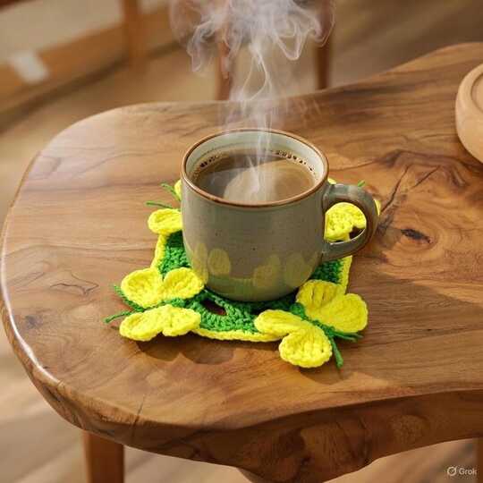 Crochet Butterfly Coaster Pattern PDF + Video Tutorial | Easy DIY