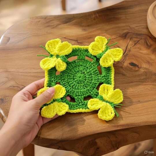 Häkelanleitung Schmetterling Untersetzer PDF + Video | Einfach & DIY