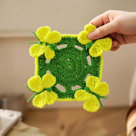 Häkelanleitung Schmetterling Untersetzer PDF + Video | Einfach & DIY