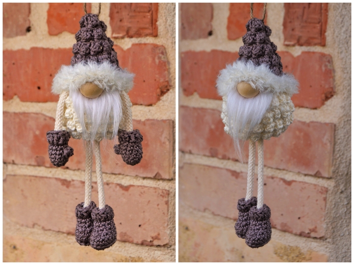 kleiner Wichtel mit Baumelbeinen zum Hängen oder Stellen Frühling