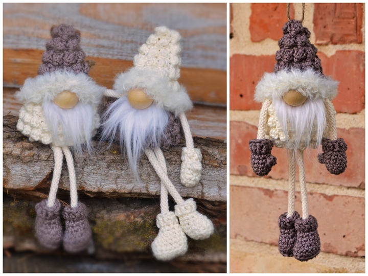 kleiner Wichtel mit Baumelbeinen zum Hängen oder Stellen Frühling