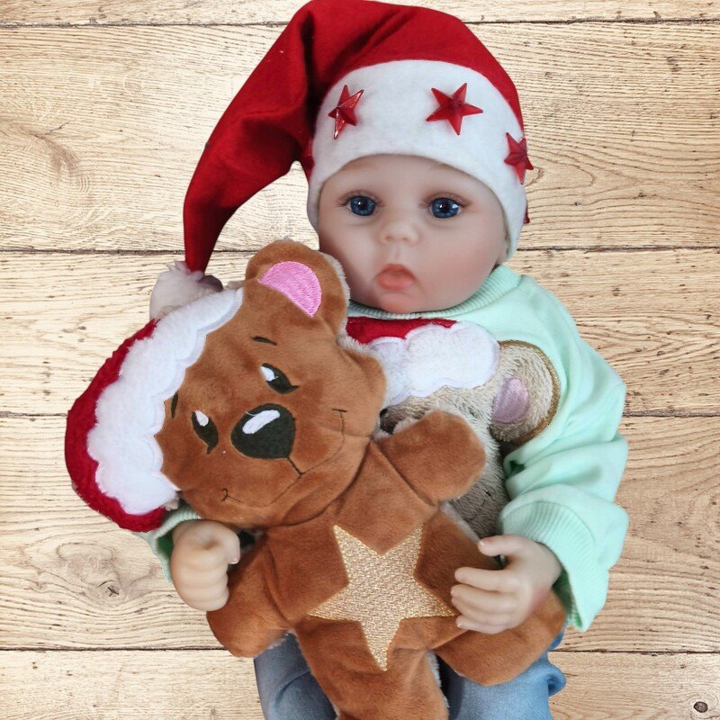 Stickdatei Weihnachten Teddy Bär, In the Hoop Kuscheltier in 4 Größen