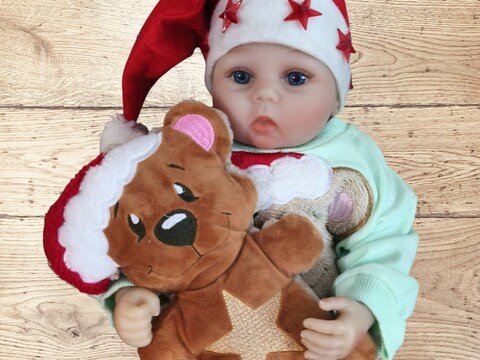 Stickdatei Weihnachten Teddy Bär, In the Hoop Kuscheltier in 4 Größen