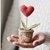 Valentinstag Häkelanleitung – Rote Herzpflanze im Topf