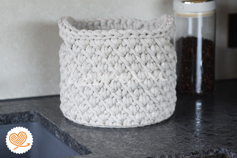 + ALERA + Häkelkorb im Hygge Style Aufbewahrungskorb im modernen Design