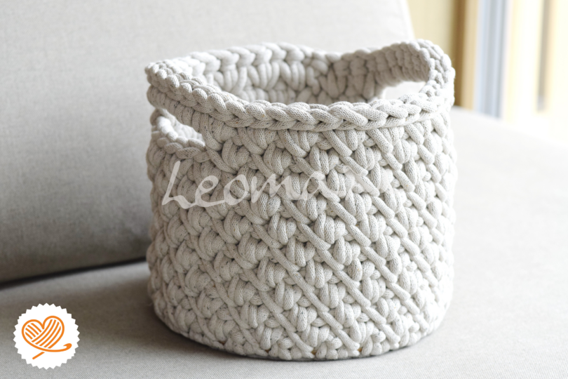 + ALERA + Häkelkorb im Hygge Style Aufbewahrungskorb im modernen Design