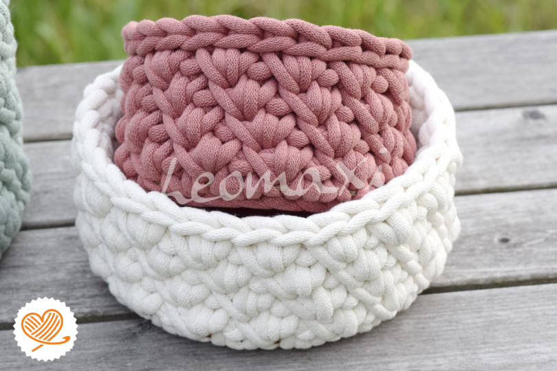 + ALERA + Häkelkorb im Hygge Style Aufbewahrungskorb im modernen Design