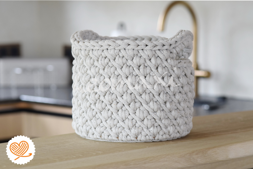 + ALERA + Häkelkorb im Hygge Style Aufbewahrungskorb im modernen Design