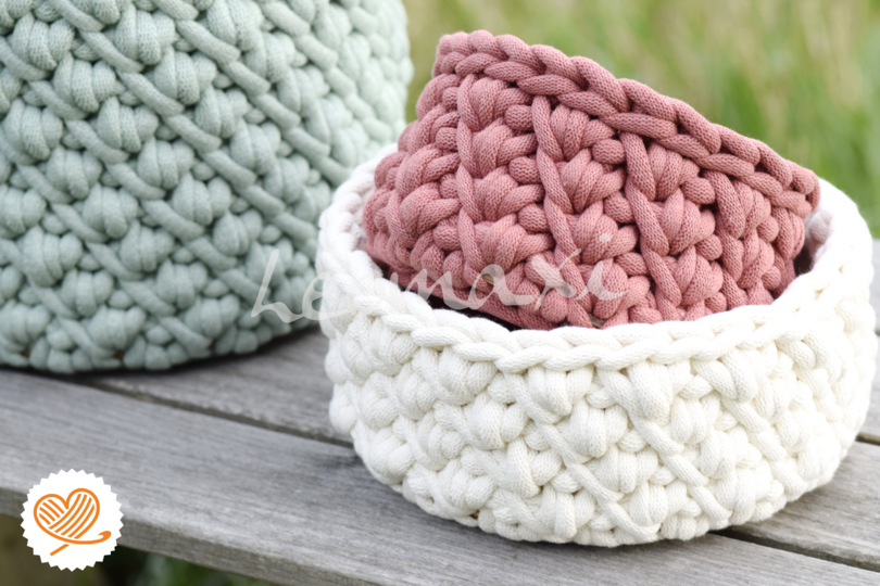 + ALERA + Häkelkorb im Hygge Style Aufbewahrungskorb im modernen Design