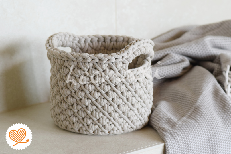 + ALERA + Häkelkorb im Hygge Style Aufbewahrungskorb im modernen Design