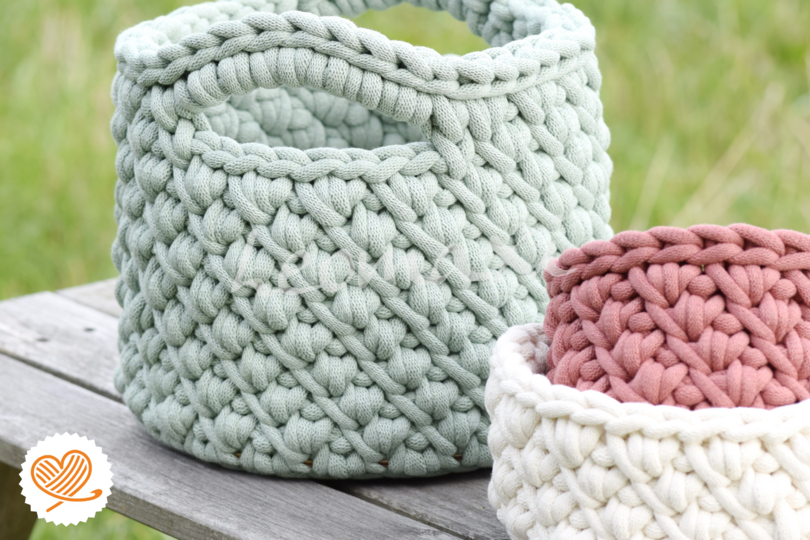 + ALERA + Häkelkorb im Hygge Style Aufbewahrungskorb im modernen Design